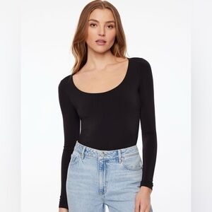 Dynamite Long Sleeve Scoop Neck Bodysuit